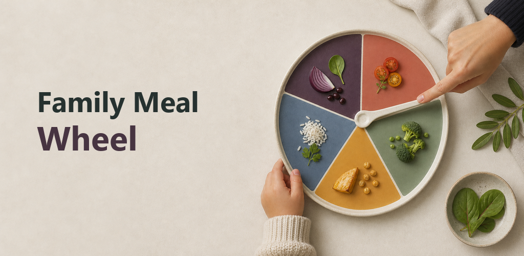 Family Meal Wheel family meal-choice concept